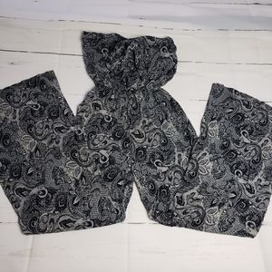 Harper Women's Strapless Paisley Jumpsuit BOHO Small